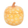 Groovy Floral Pumpkin Ceramic Oil Burner