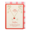 Best Teacher Apple Necklace on Greeting Card