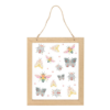 Floral Bug Print Glass Wall Hanging