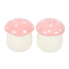 Pink Mushroom Salt and Pepper Shakers