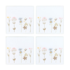 Floral Glass Coaster Set