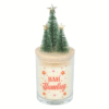 Bah Humbug Orange & Clove Glass Candle with Tree