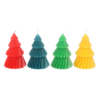 Set of 4 Colourful Christmas Tree Candles