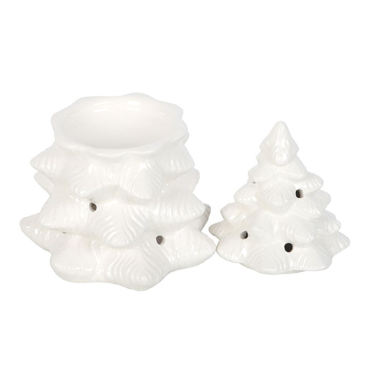 White Fir Tree Ceramic Oil Burner and Wax Warmer
