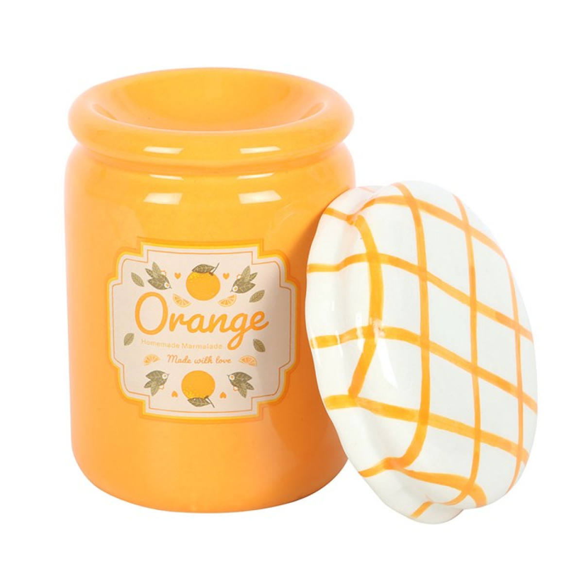 Orange Marmalade Jar Ceramic Oil Burner and Wax Warmer