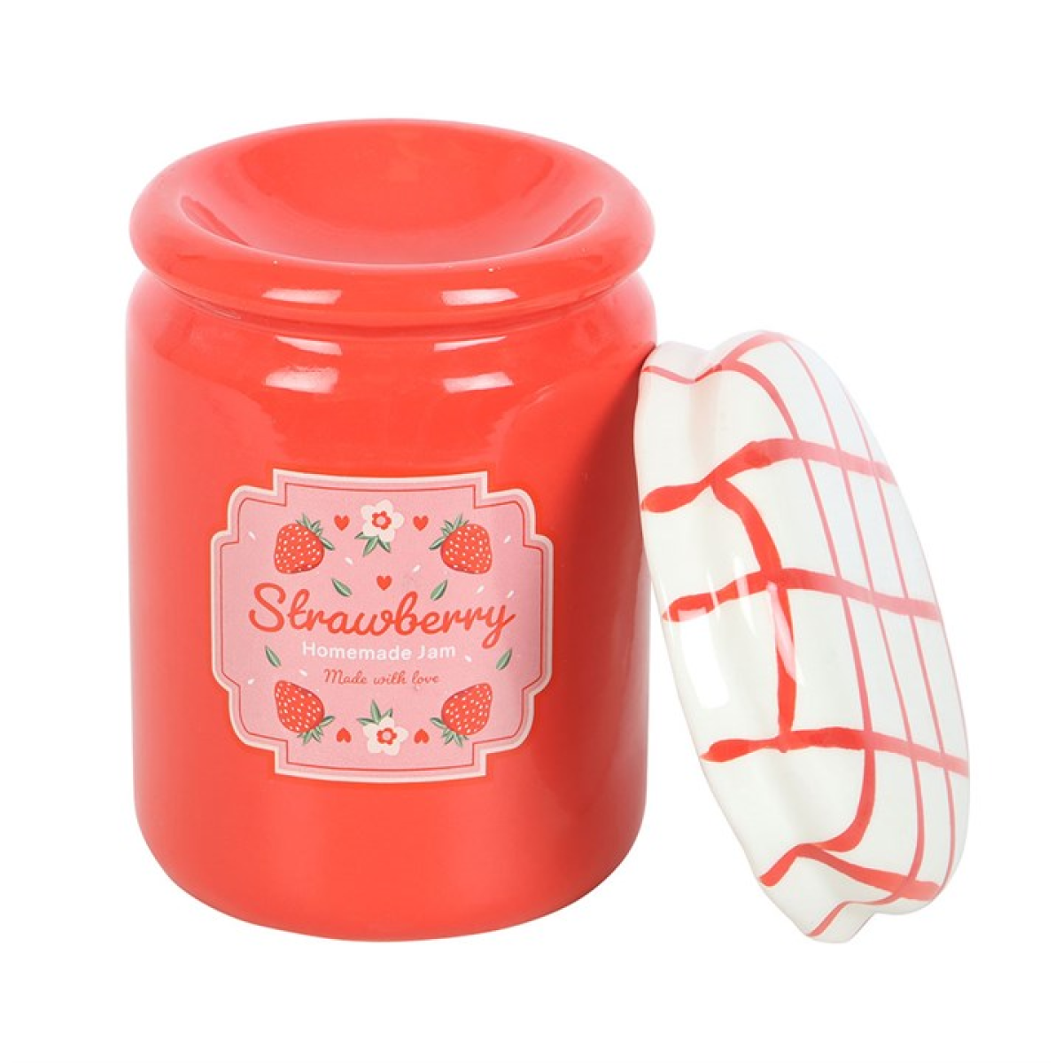 Strawberry Jam Jar Ceramic Oil Burner and Wax Warmer