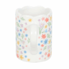 Spring Floral Print Scalloped Mug