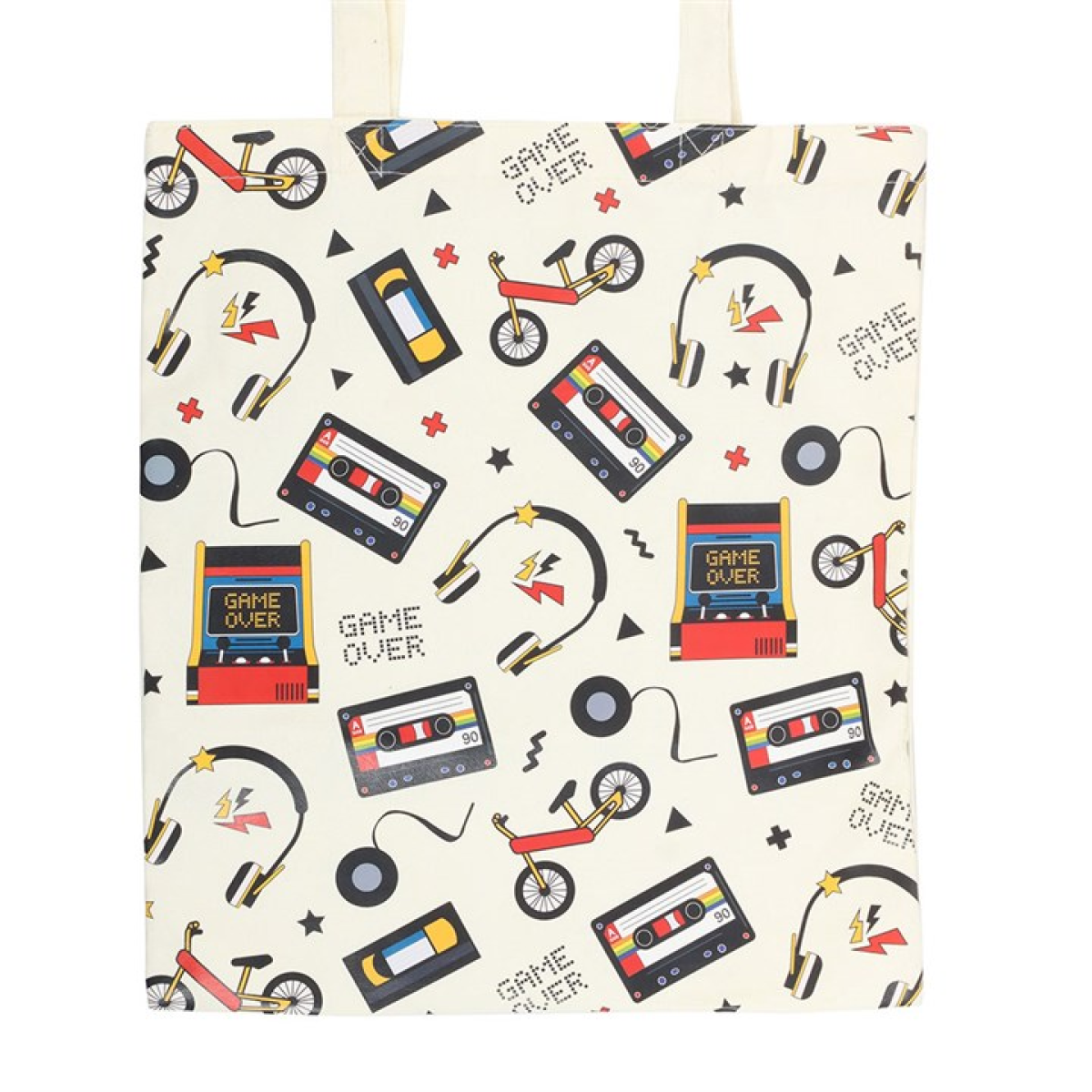 Retro 80s Print Polycotton Tote Bag