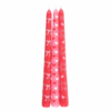 Set of 3 Girl Gang Bow and Heart Taper Candles