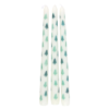 Set of 3 White Fir Tree Taper Candles