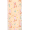 Howdy Cowboy Boot Print Floral Tube Candle