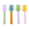 Set of 4 Pastel Glass Dessert Spoons