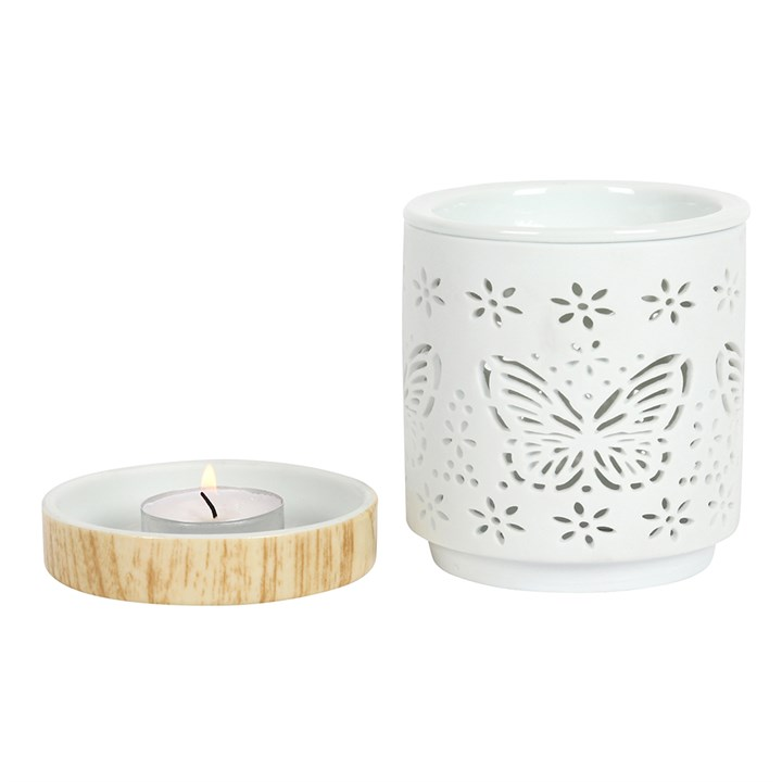 Matte Butterfly Ceramic Oil Burner