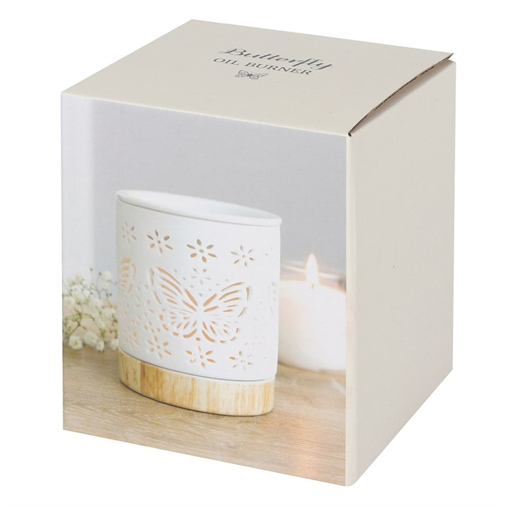 Matte Butterfly Ceramic Oil Burner