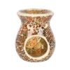 Small Brown Crackle Oil Burner and Wax Warmer