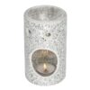 Silver Pillar Crackle Glass Oil Burner and Wax Warmer