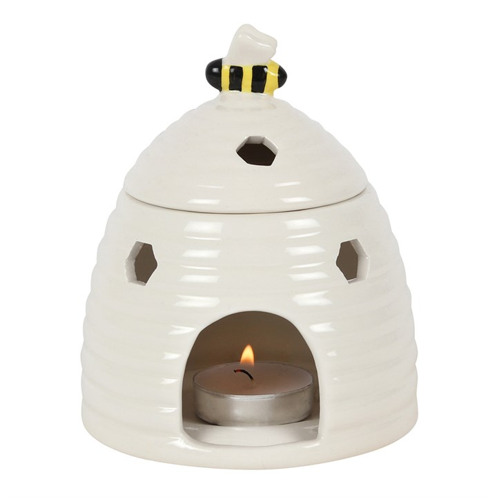 White Beehive Ceramic Oil Burner