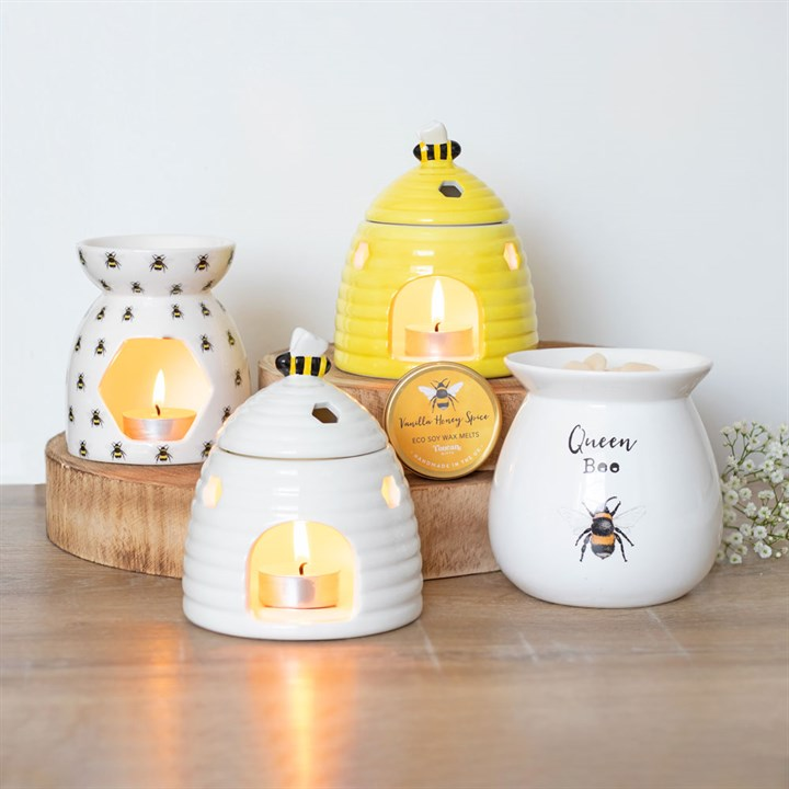 White Beehive Ceramic Oil Burner