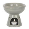 Grey Deep Bowl Oil Burner and Wax Warmer