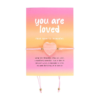 You Are Loved Rose Quartz Crystal Heart Bracelet