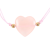 You Are Loved Rose Quartz Crystal Heart Bracelet