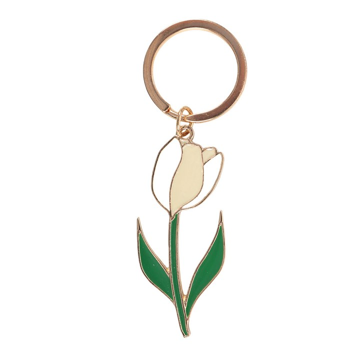 White Tulip Keyring