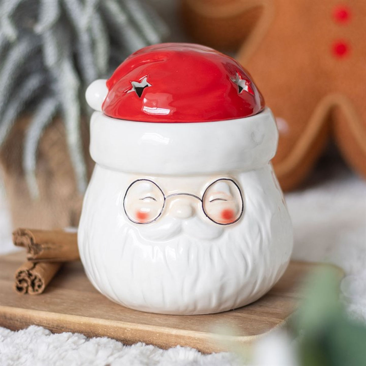Santa Claus Shaped Ceramic Oil Burner and Wax Warmer