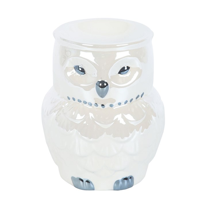 Owl Shaped Ceramic Iridescent Oil Burner and Wax Warmer