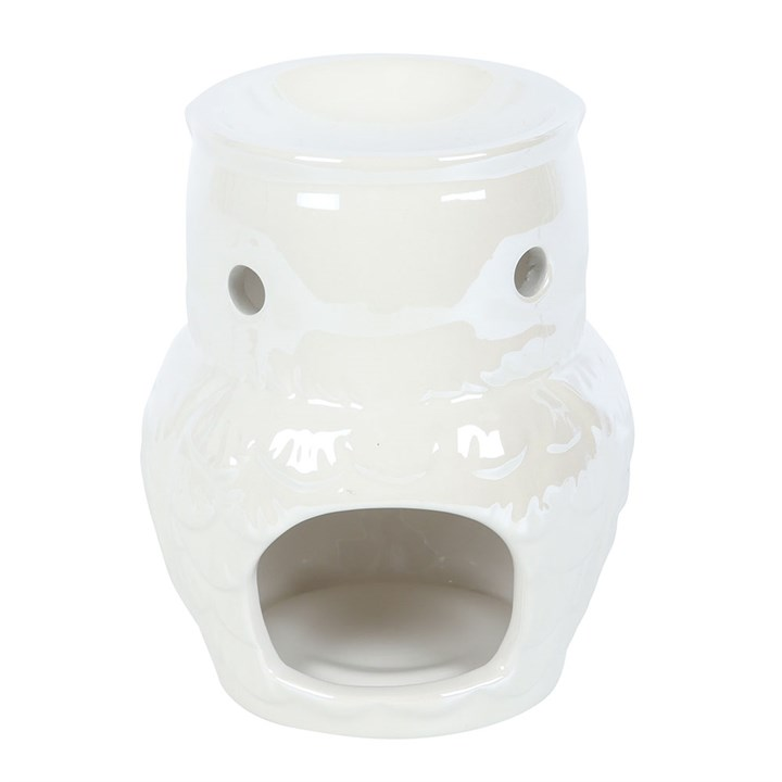 Owl Shaped Ceramic Iridescent Oil Burner and Wax Warmer