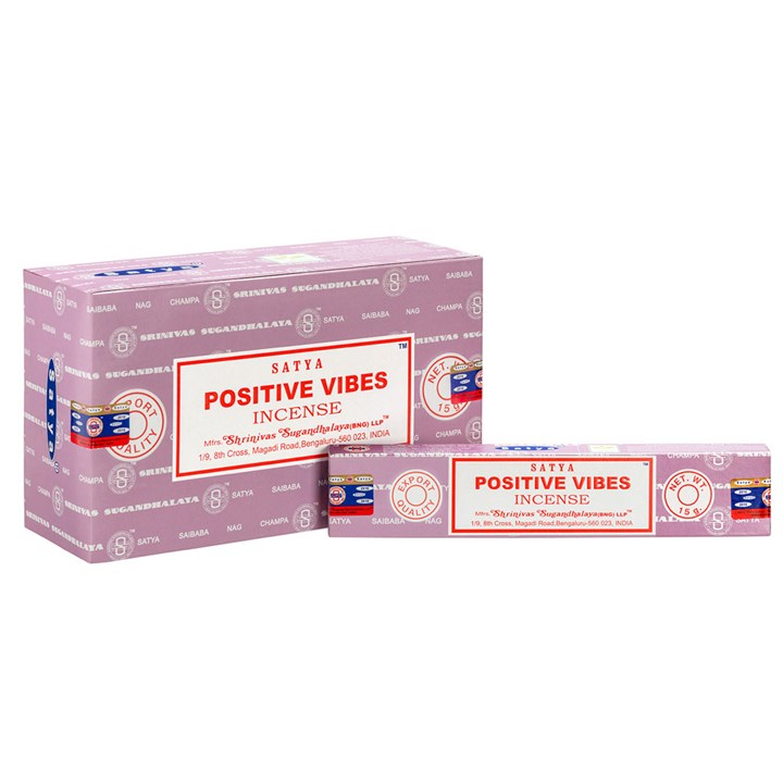 Set of 12 Positive Vibes Incense Sticks by Satya