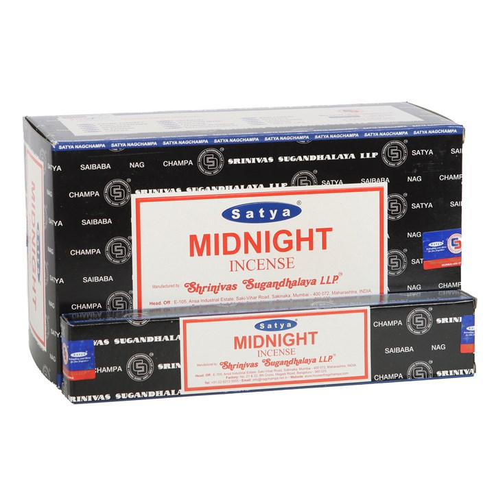 Set of 12 Midnight Incense by Satya